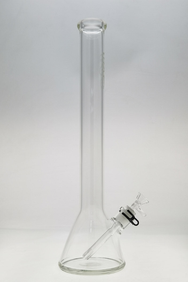 TAG 20" Clear Beaker Bong 50x5MM with Wavy Sandblasted Logo and 18/14MM Downstem