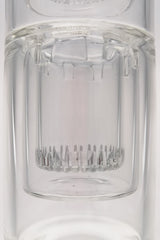 Close-up of TAG 20" Beaker Bong with Double Interior Showerhead Percolators, 9mm Thick Glass