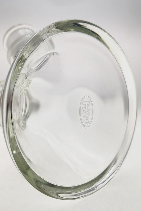 TAG 20" Beaker Bong with Double Showerhead Percolator, Thick Glass, Bottom View