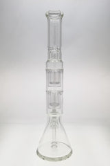 TAG 20" Beaker Bong with Double Interior Showerhead Percolators, 50x9MM, Front View