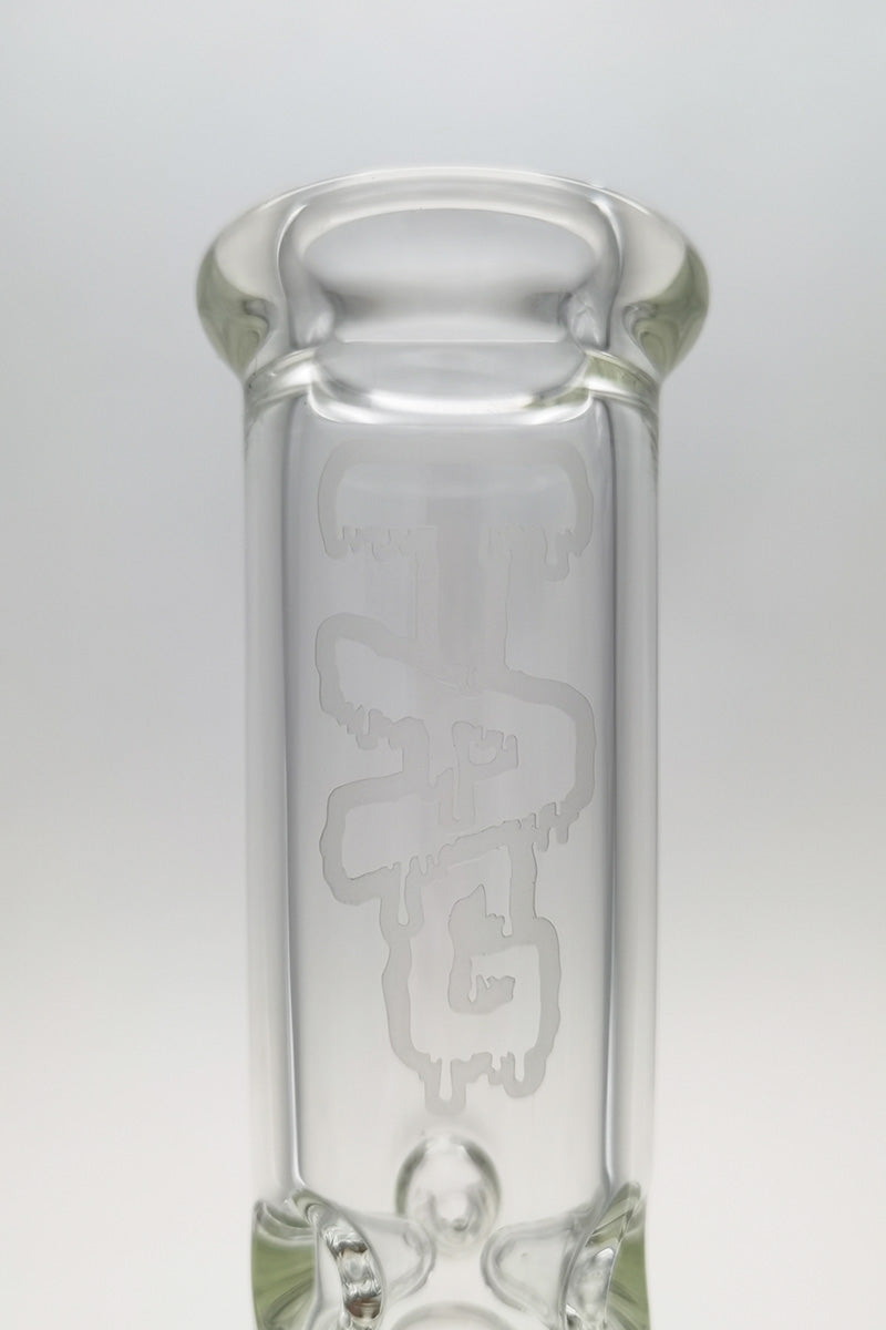 TAG 20" Beaker Bong with Double Showerhead Percolator - 50x9MM - Front View