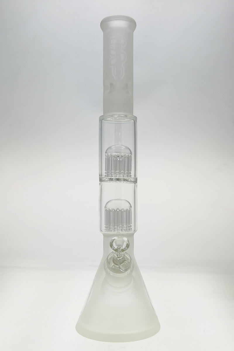 TAG 20" Beaker Bong with Double 16 Arm Tree Percolators, Thick 7mm Glass, Front View