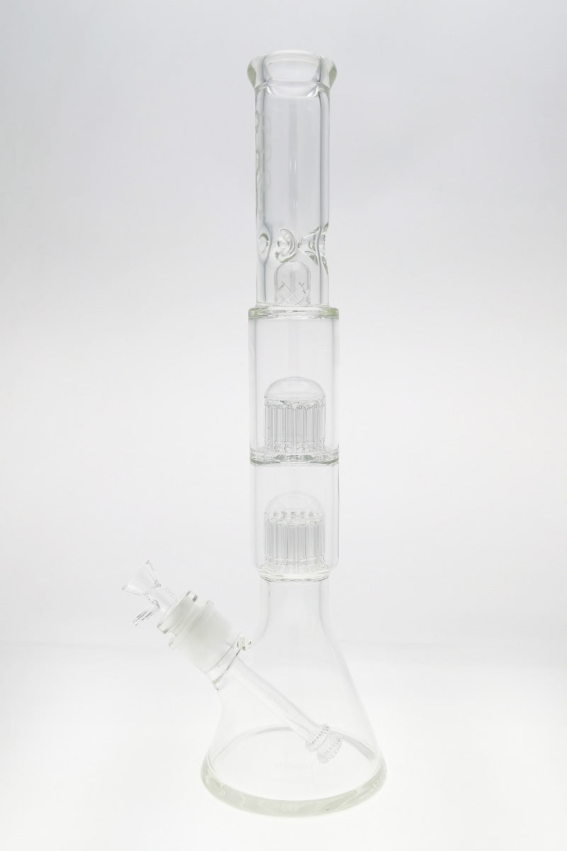 TAG 20" Beaker Bong with Double 16 Arm Tree Percolators, Thick 7MM Glass, Front View