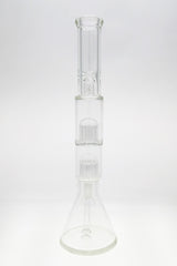 TAG 20" Beaker Bong with Double 16 Arm Tree Percolators, 50x7MM Thick Glass, Front View