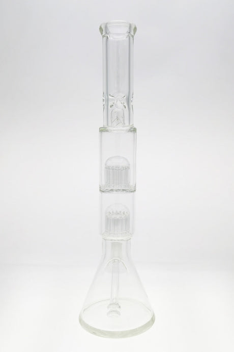 TAG 20" Beaker Bong with Double 16 Arm Tree Percolators, 50x7MM Thick Glass, Front View