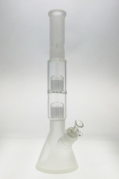 TAG 20" Beaker Bong with Double 16 Arm Tree Percolators, 50x7MM, Front View on White Background
