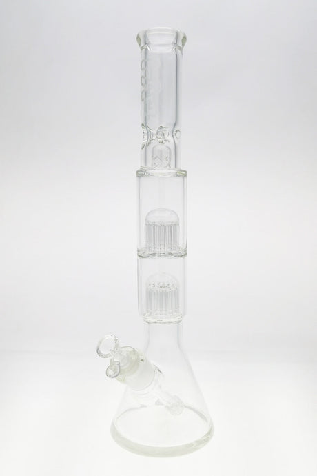 TAG 20" Beaker Bong with Double 16 Arm Tree Percolators, 50x7MM Glass, Front View