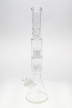 TAG 20" Beaker Bong with Double 16 Arm Tree Percolators, 50x7MM Glass, Front View