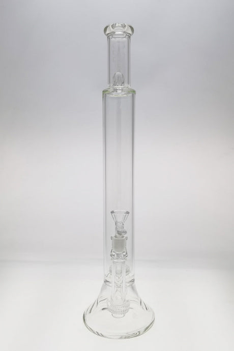 Thick Ass Glass 20" Dual Matrix Bellow Bong with Showerhead Percolator, Clear, Front View