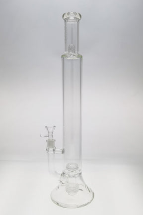 TAG 20" Double Super Slit Matrix Bellow Bong 55x5MM with Clear Glass Front View