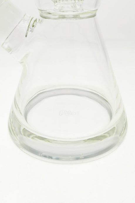 Close-up of Thick Ass Glass 20" Beaker Base with 7mm thick glass and UFO Double Slit Percolator