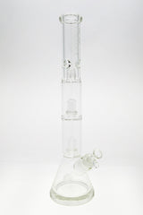 TAG 20" Double Super Slit UFO Beaker Bong, 50x7MM glass, front view on white background