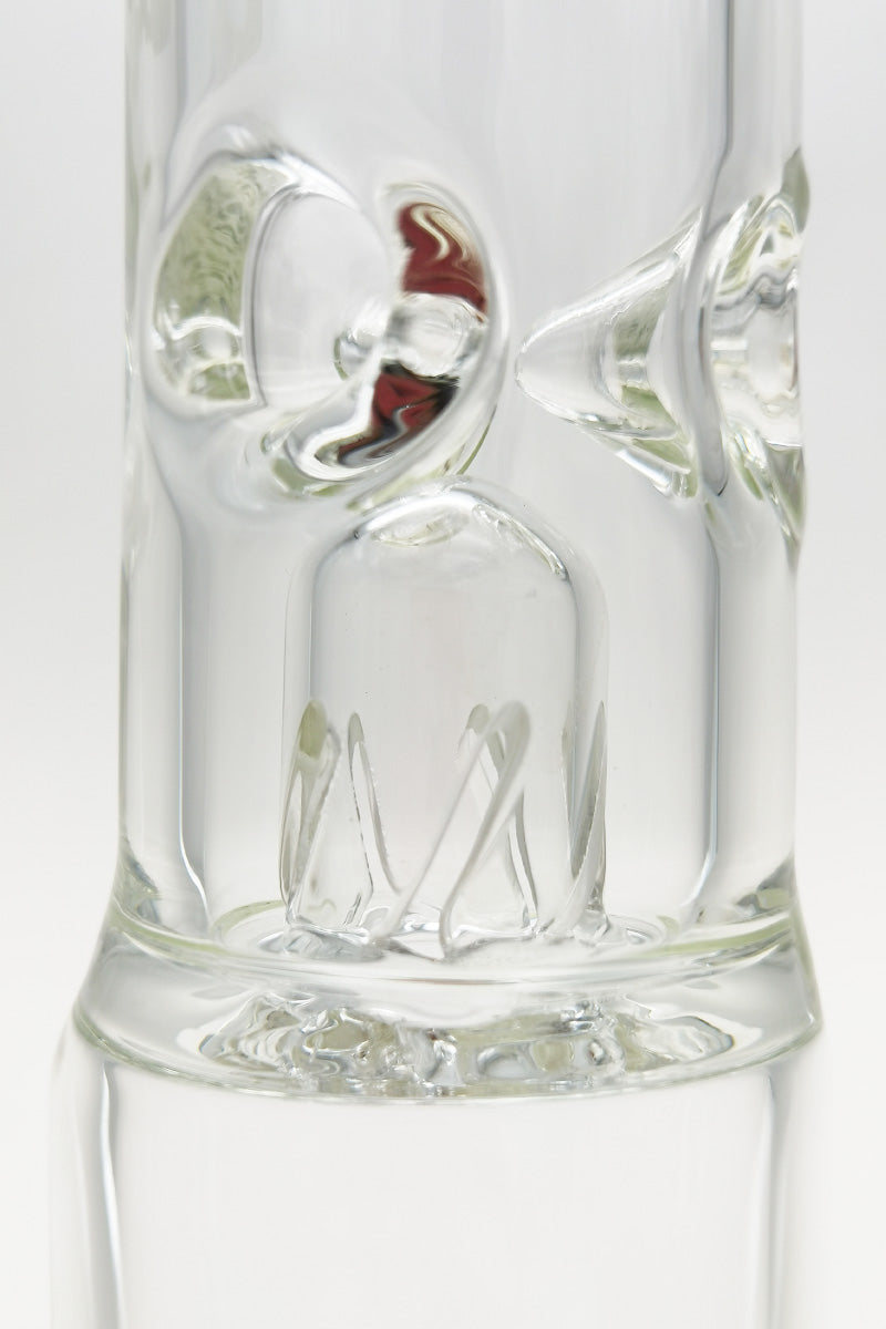 Close-up of TAG 20" Double Super Slit UFO Beaker with 7mm thickness and 18/14MM downstem