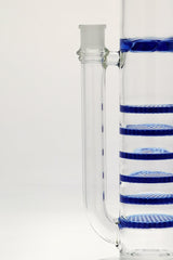 TAG 20" Sextuple Honeycomb Water Pipe side view, highlighting the 6 blue percolators and 18MM female joint