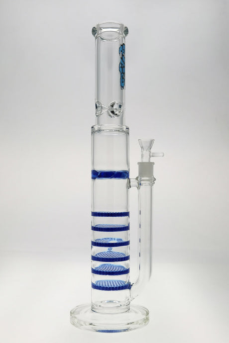 TAG 20" Sextuple Honeycomb Water Pipe with 18MM Female Joint, Front View on White Background