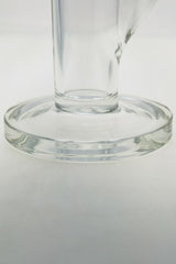 Close-up of TAG 20" Straight Tube Bong Base, 7mm Thick Glass, Seamless White Background
