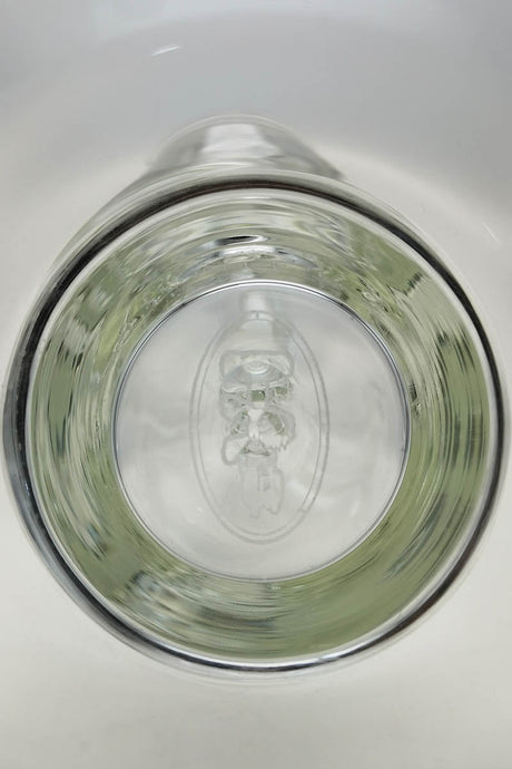 TAG 20" Straight Tube Bong Top View showing 18/14MM Downstem and 7mm Thick Glass
