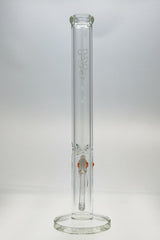 TAG 20" Straight Tube Bong 50x7MM with 18/14MM Downstem, Front View on White Background