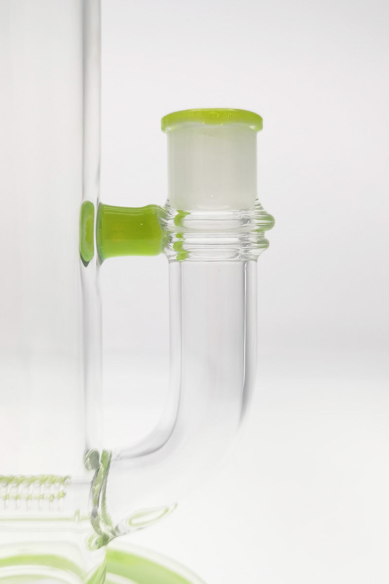 Close-up of TAG 20" Inline Bong 50x5MM with 18MM Female Joint and Super Slit Percolator