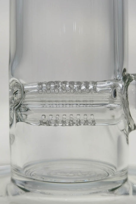Close-up of TAG 20" Inline Percolator Bong with Super Slit design, 50x5MM, 18MM Female Joint