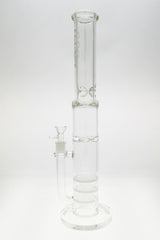 TAG 20" Triple Honeycomb Bong with Spinning Splash Guard, 50x7MM, 18MM Female Joint, Front View