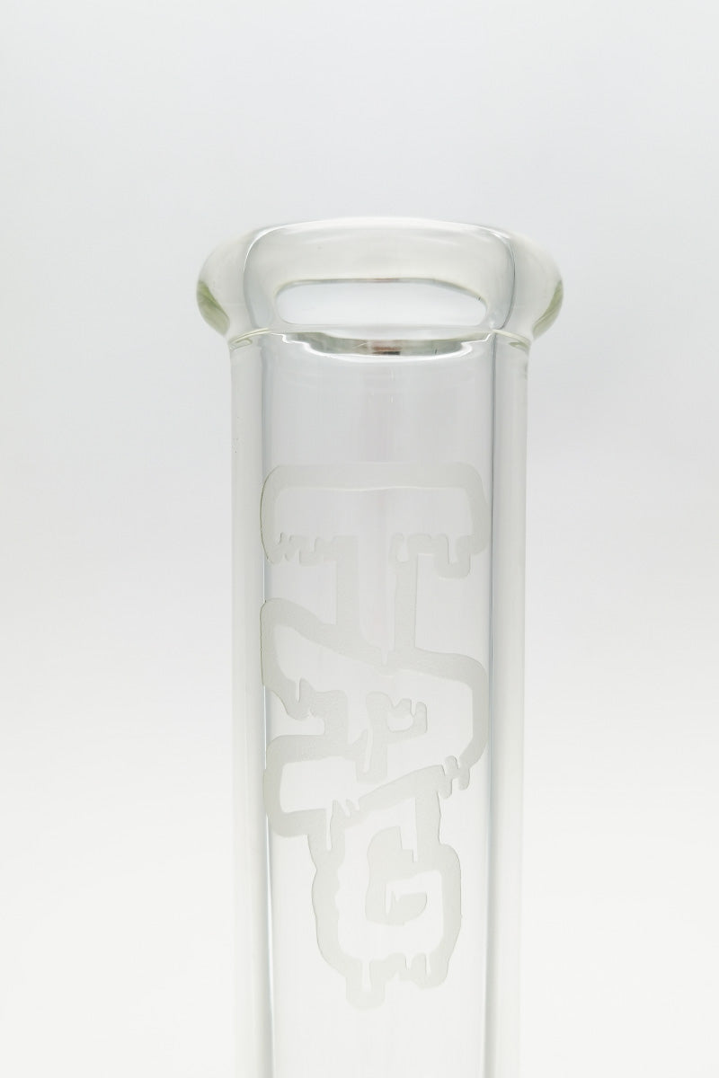 Close-up of TAG 20" Bong with Triple Honeycomb and Spinning Splash Guard, 18MM Female Joint