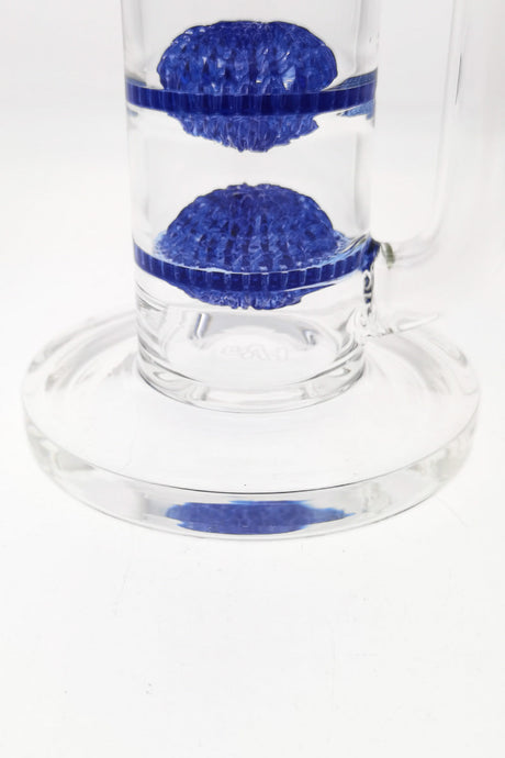 Close-up of TAG 20" Bong with Triple Netted Disc and Spinning Splashguard, 7mm thick quartz