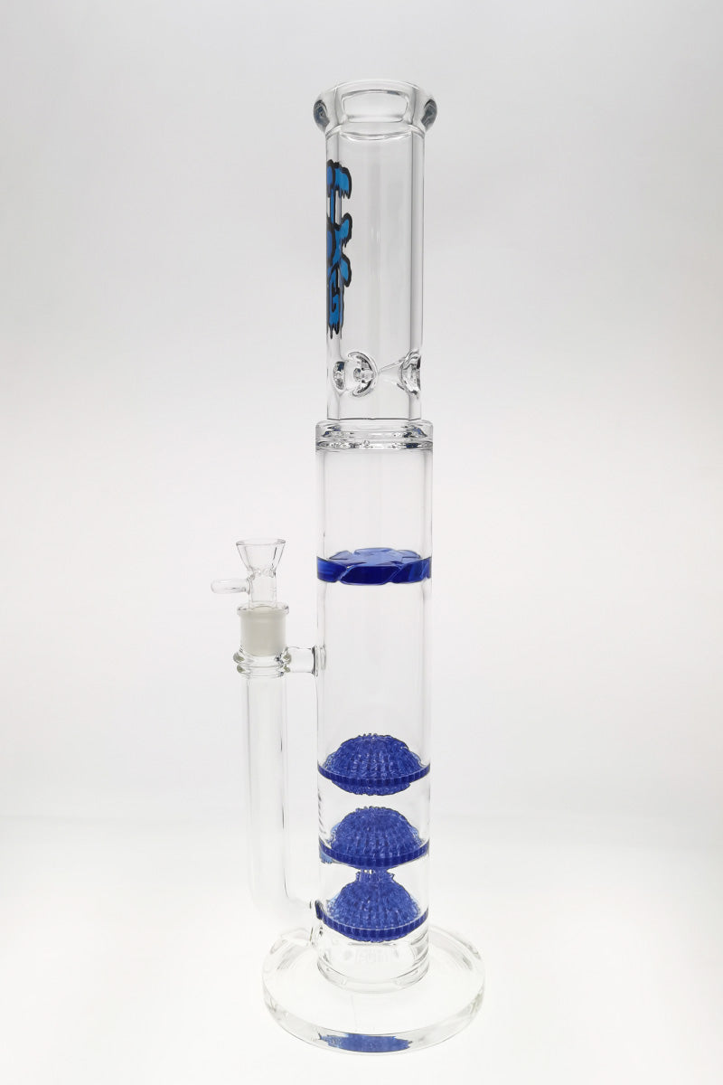 TAG 20" Bong with Triple Netted Disc and Spinning Splashguard, Front View