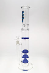 TAG 20" Bong with Triple Netted Disc and Spinning Splashguard, Front View on White