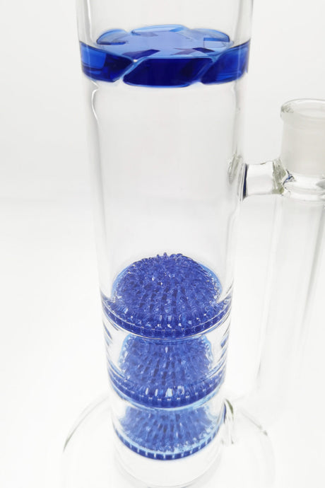 TAG 20" bong with triple netted disc and spinning splashguard, 7mm thick quartz, side view
