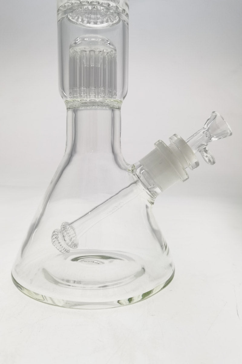 TAG 21" Beaker Bong with Double 16 Arm Tree Percolators, 7mm Thick Glass, and Downstem