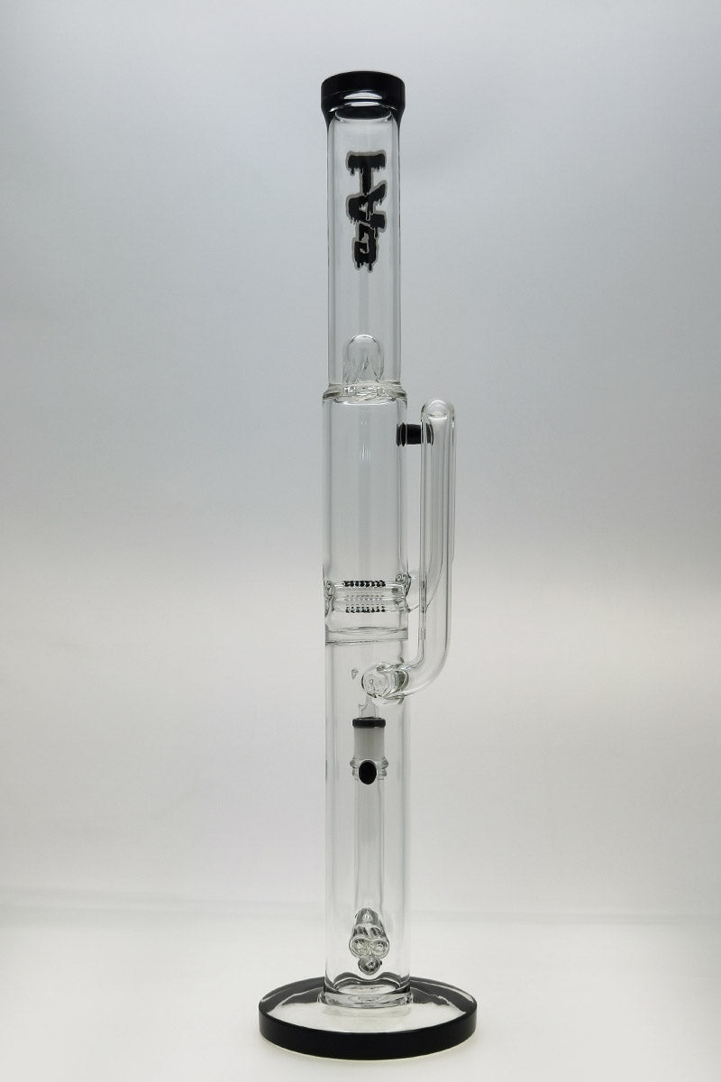 TAG 21" Triple Inline to Double Inline Bong, 44x4MM, 18MM Female, Front View