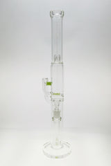 TAG 21" Triple to Double Inline Glass Bong Front View on Seamless White Background