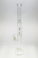 TAG 21" Triple Inline to Double Inline Glass Bong, 18MM Female Joint, Front View on White
