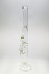 TAG 21" Triple to Double Inline Glass Bong with Super Slit Percolators, 18MM Female Joint, Front View