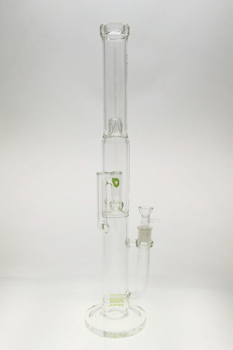 TAG 21" Triple to Double Inline Bong, 44x4MM, 18MM Female, Front View on White