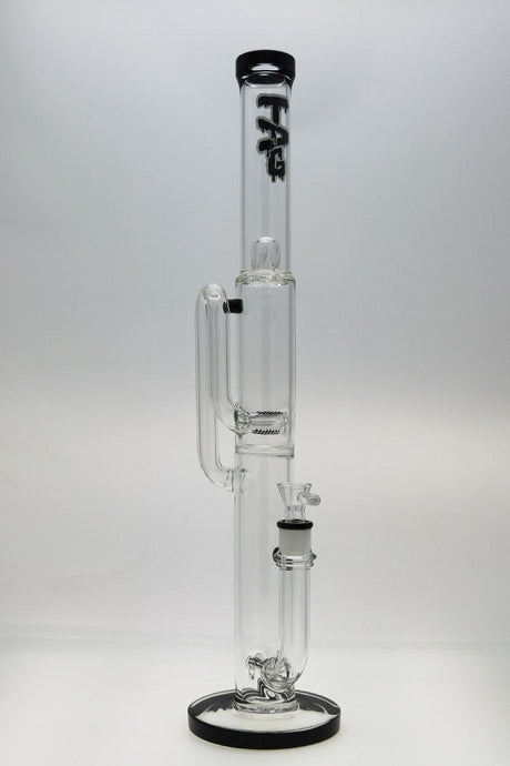 TAG 21" Triple Inline to Double Inline Bong with Black Accents Front View