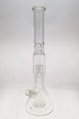 TAG 21" Beaker Bong with Super Slit Pyramid & Showerhead Percolators, 18MM Female Joint, Front View