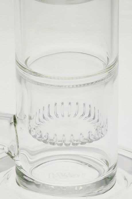 Close-up of TAG 21" Bong with Triple Interior Showerhead Percolators and Dome Splash Guard