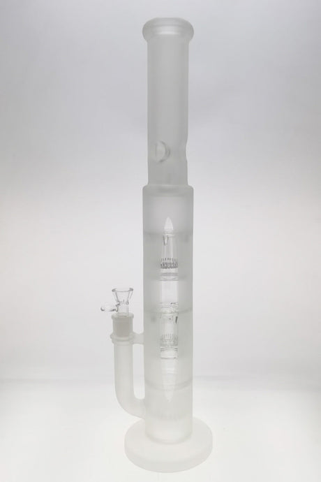 TAG 21" Triple Showerhead Bong with Dome Splash Guard Front View on White Background