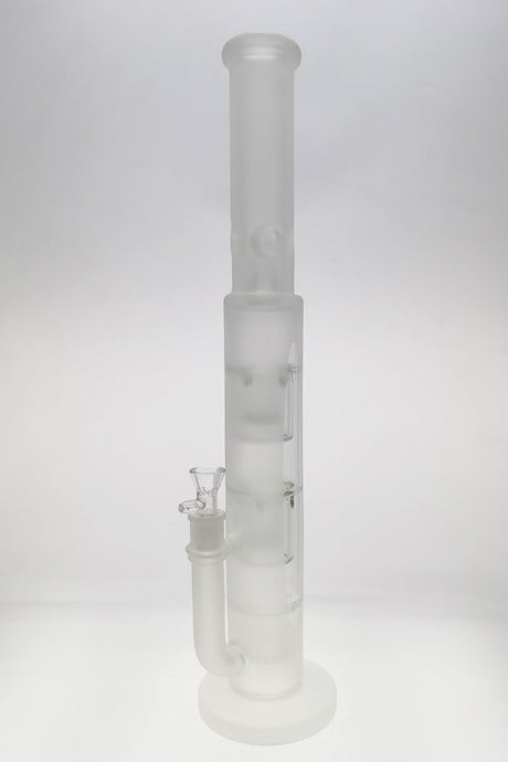 TAG 21" Triple Showerhead Bong with Dome Guard in Rasta Colors, Front View on White Background