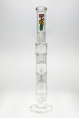 TAG 21" Triple Showerhead Bong with Rasta Logo, Dome Splash Guard, and 7mm Thickness