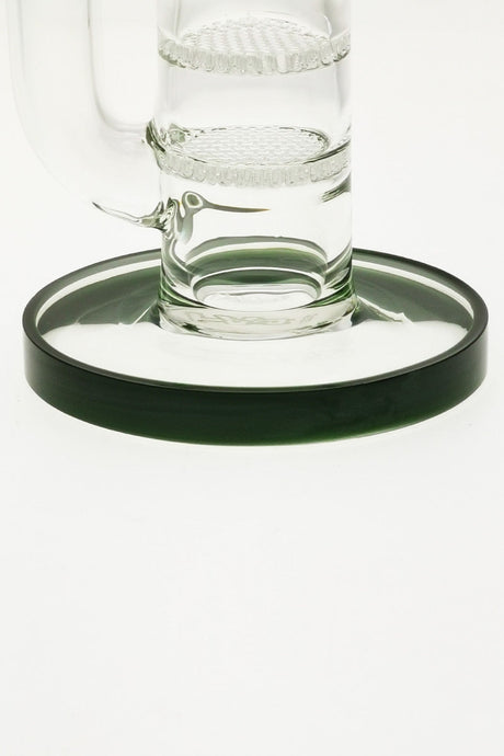 Close-up of TAG 22" Bong Base with Double Honeycomb Percolators and Sturdy Glass