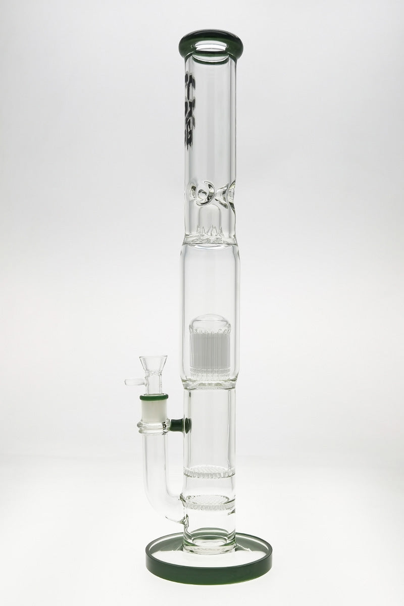 TAG 22" Double Honeycomb to 34 Arm Tree Bong, 50x7MM, Front View on White Background