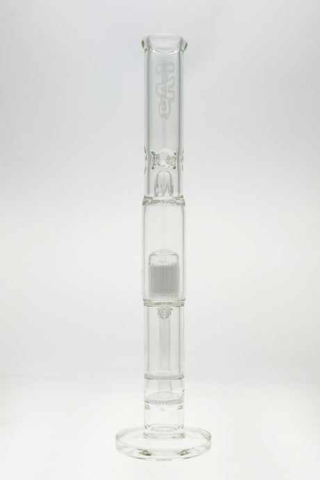 TAG 22" Double Honeycomb 34 Arm Tree Bong Front View on White Background