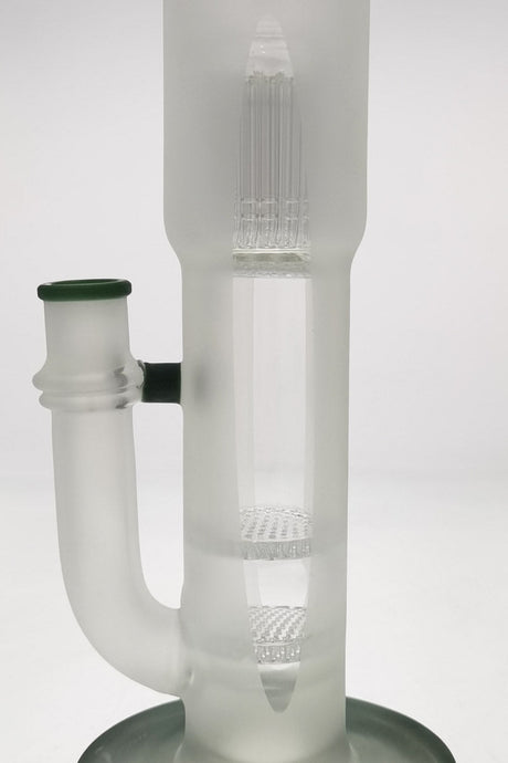TAG 22" Double Honeycomb to 34 Arm Tree Bong, 50x7MM Thick, 18MM Female Joint, Front View