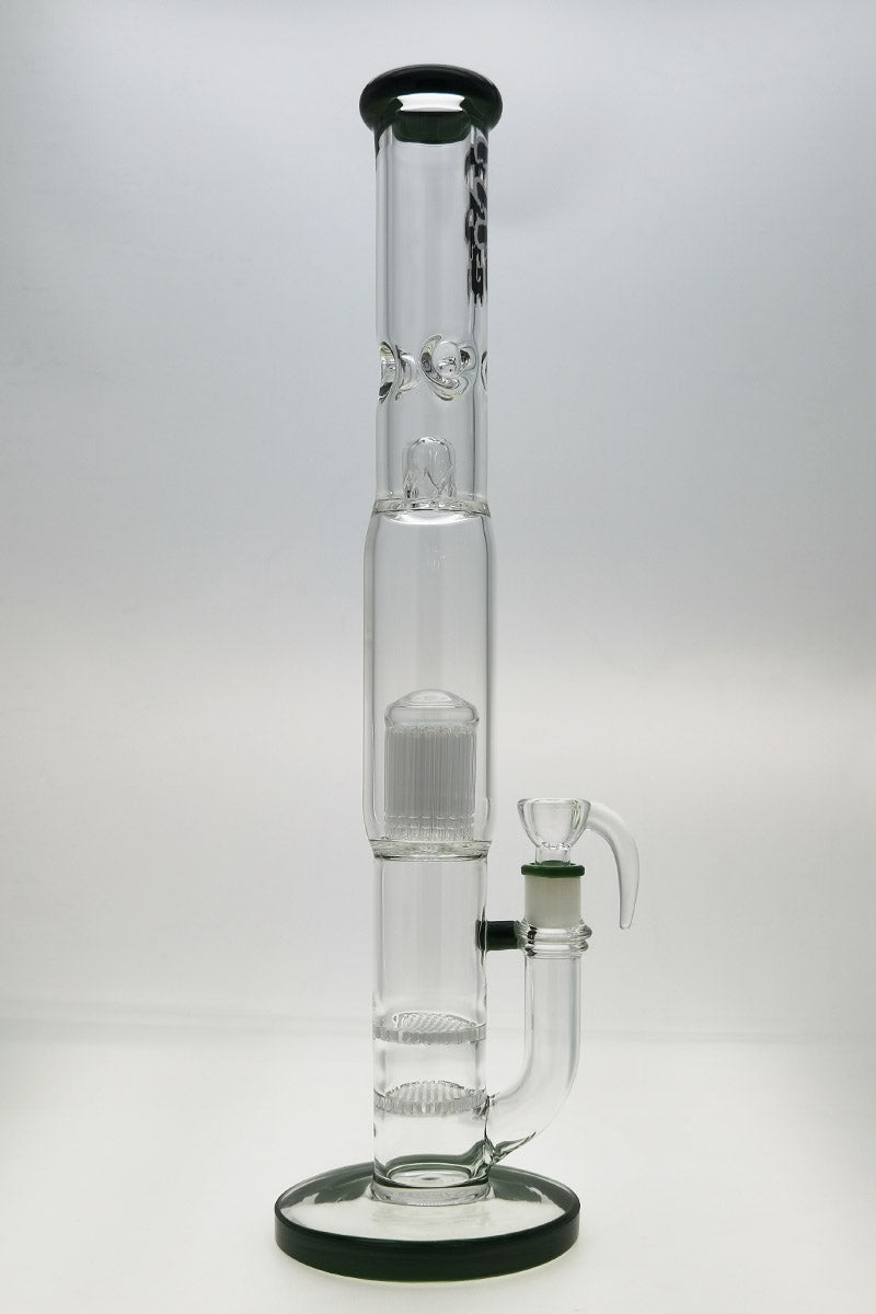 TAG 22" Double Honeycomb to 34 Arm Tree Bong, Front View on White Background