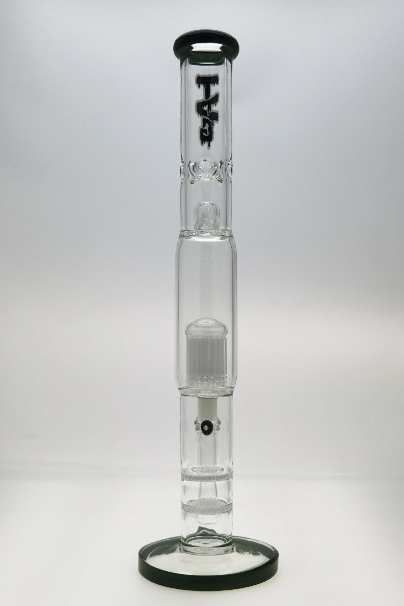 TAG 22" Double Honeycomb to 34 Arm Tree Bong Front View on White Background