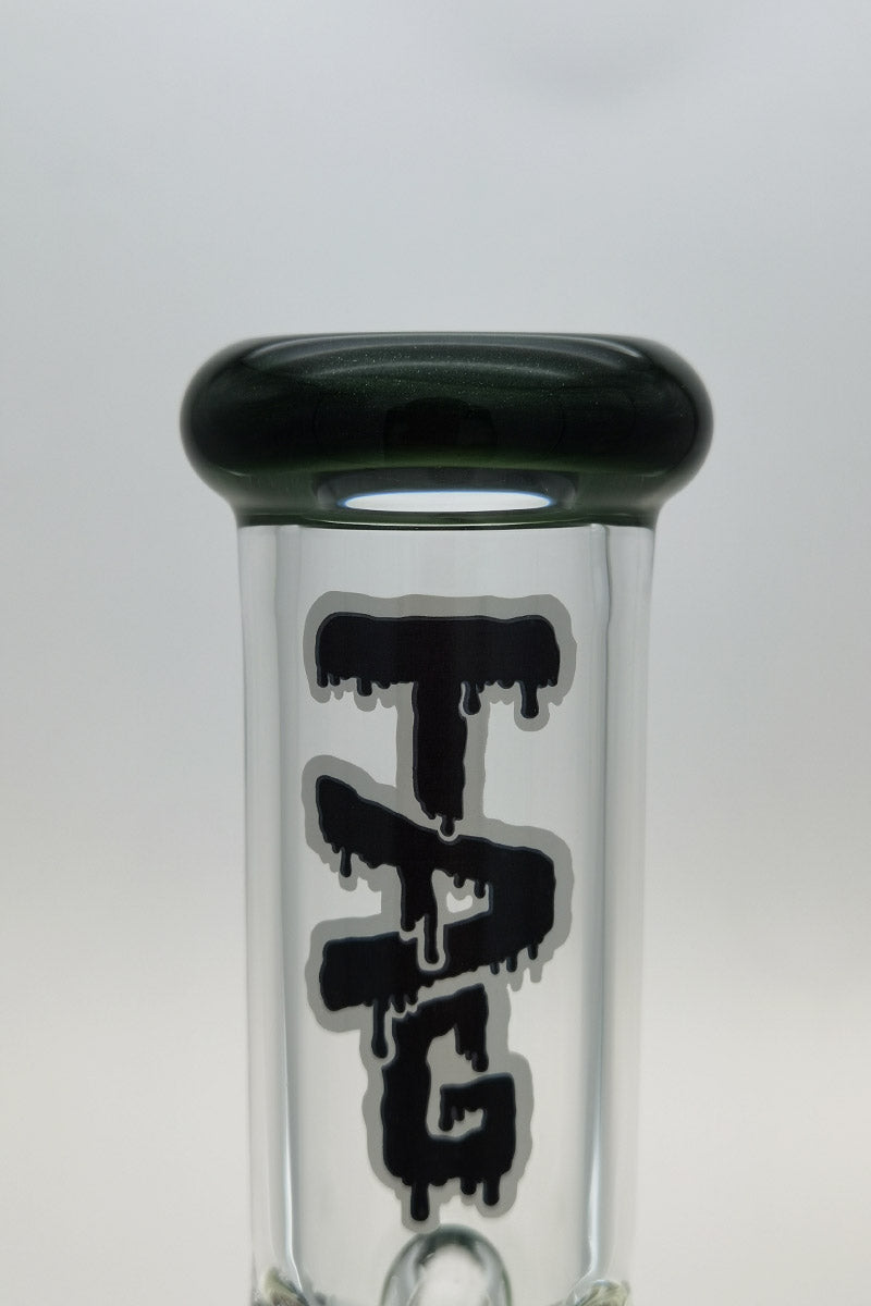 Close-up of TAG logo on 22" Double Honeycomb Bong with Thick Glass