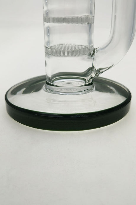 TAG 22" Bong Base with Double Honeycomb Percolators, Thick 7mm Quartz Glass, 18MM Female Joint